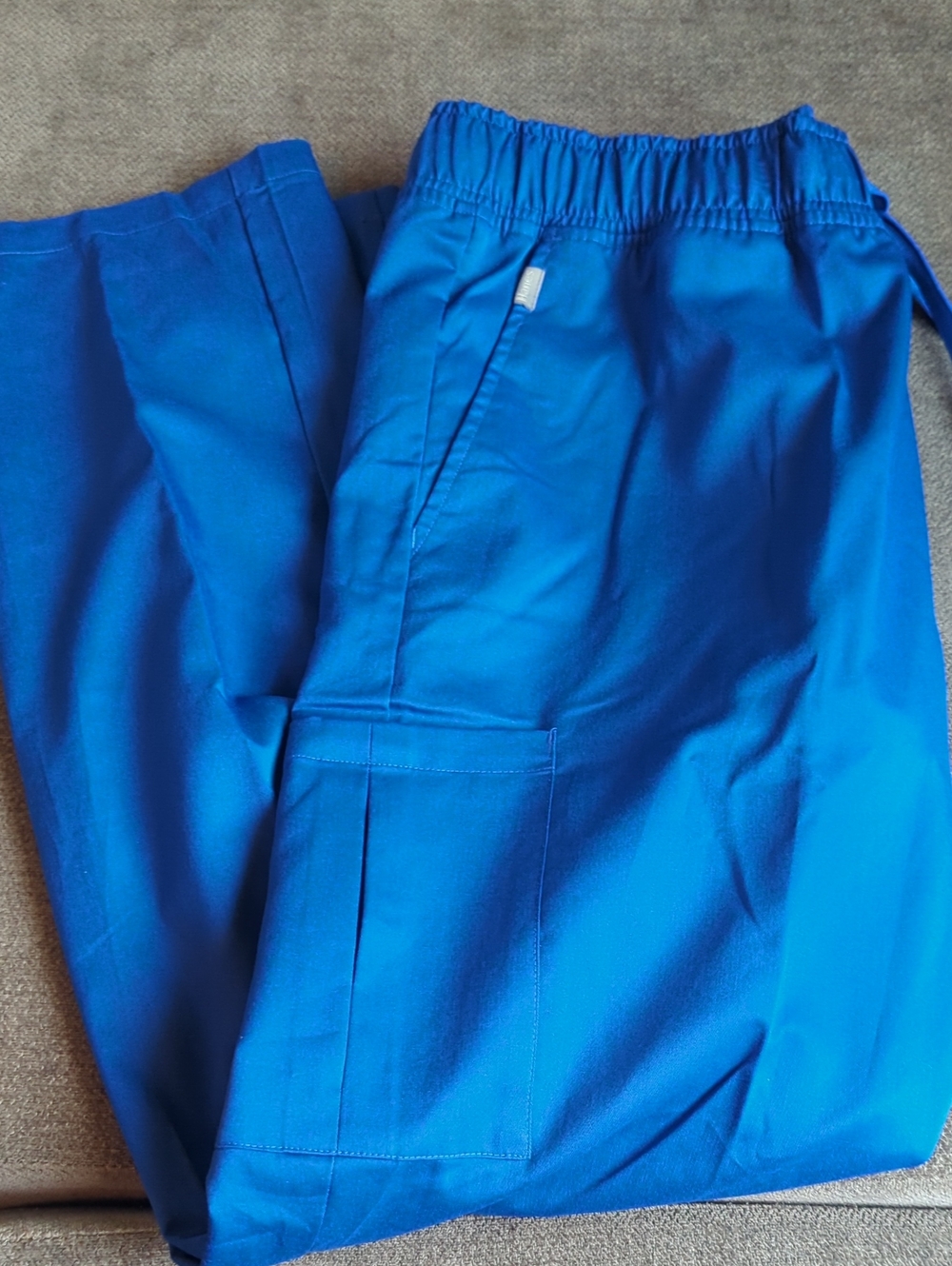 Hanes  Navy Blue Cargo Scrub Pants